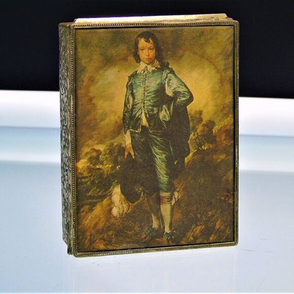 The Blue Boy Silver Plated Desktop Box - Picture 1 of 8